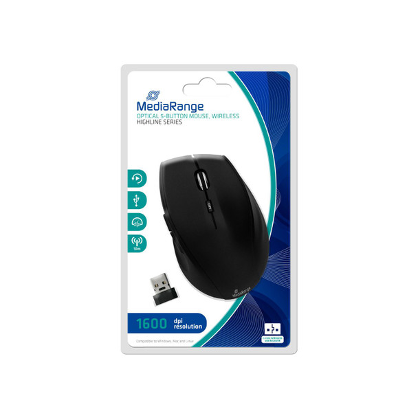 MediaRange MROS208 Mouse Right-Hand Rf Wireless MROS208