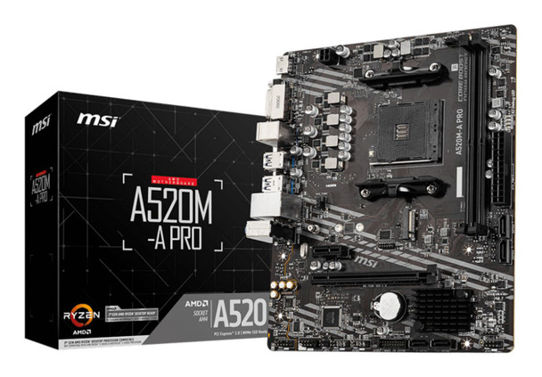 MSI A520M-A PRO Motherboard Amd A520 Socket A520M-A PRO