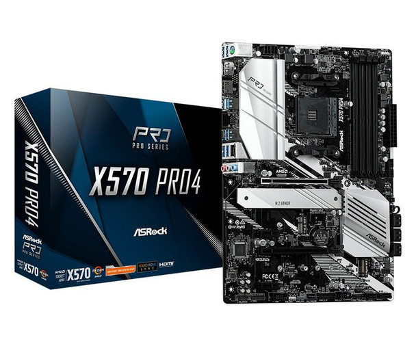 Asrock 90-MXBAT0-A0UAYZ X570 Pro4 Amd X570 Socket Am4 90-MXBAT0-A0UAYZ