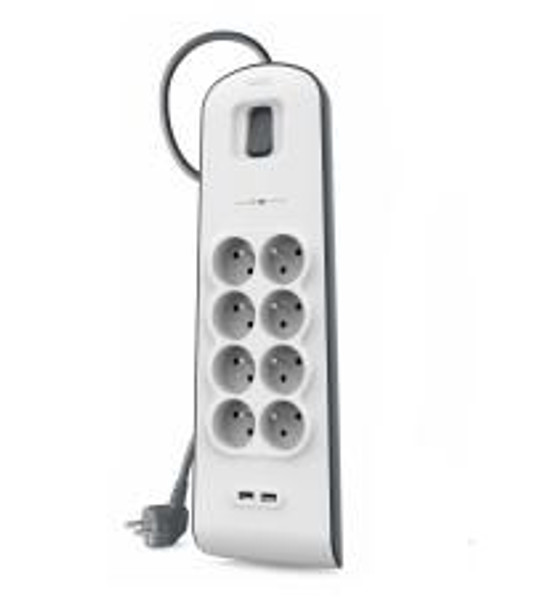 Belkin BSV804CA2M White 8 Ac OutletS 2 M BSV804CA2M