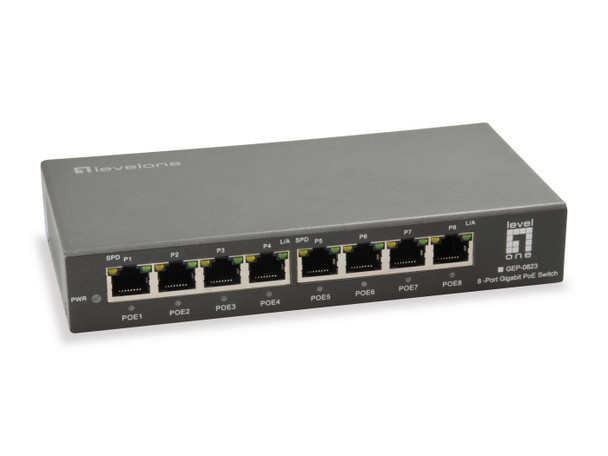 LevelOne GEP-0823 8-Port Gigabit Poe Switch. GEP-0823