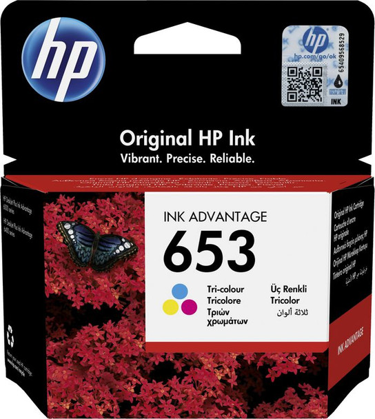 HP 3YM74AE 653 Tri-Color Original Ink 3YM74AE