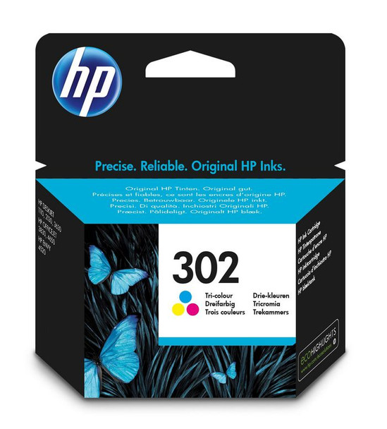 HP F6U65AE#ABE 302 Tri-Color Original Ink F6U65AE#ABE