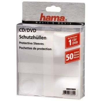 Hama 00033809 CD/DVD Lommer PP Transparent 00033809