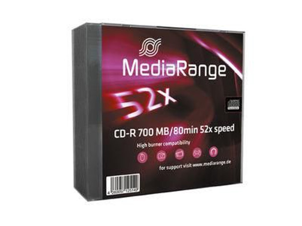 MediaRange MR205 CD-R 700MB 10pcs Slimcase 52x MR205