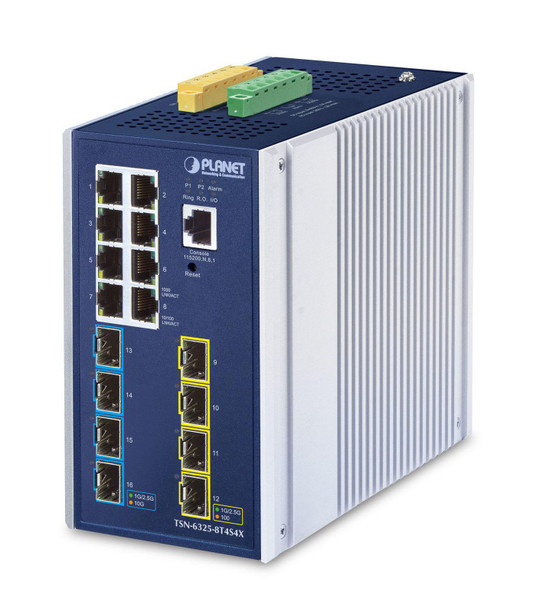 Planet TSN-6325-8T4S4X IP30 DIN-rail Industrial L3 TSN-6325-8T4S4X