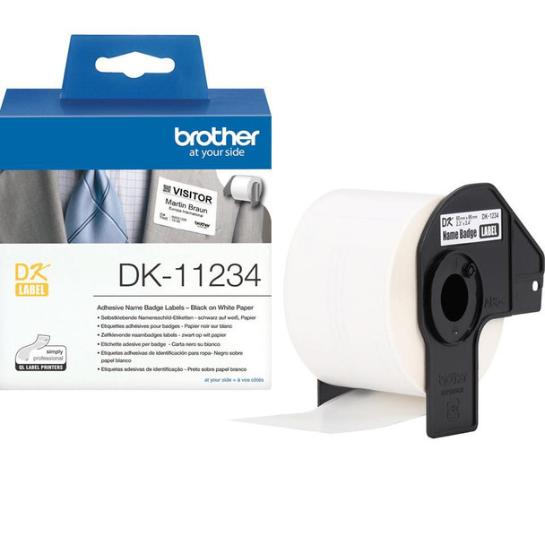 Brother DK11234 Labels 86mm x 60mm - Black on DK11234