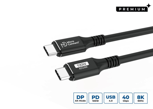 MicroConnect USB4CC1 Premium USB4 USB-C cable 1.2m USB4CC1