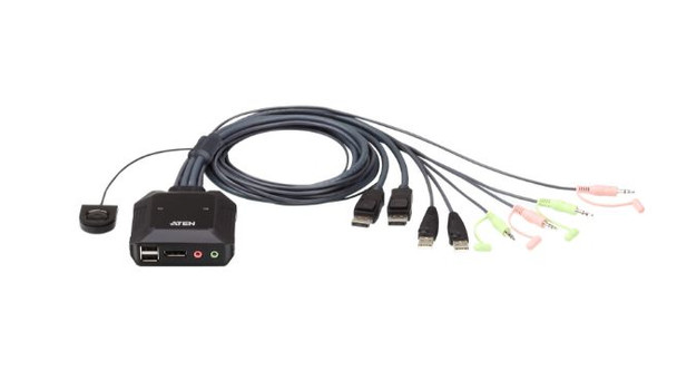 Aten CS22DP-A7 2-Port USB DispPort KVM Switch CS22DP-A7