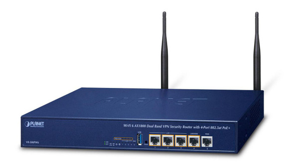 Planet VR-300PW6 Wi-Fi 6 AX1800 Dual Band VPN VR-300PW6