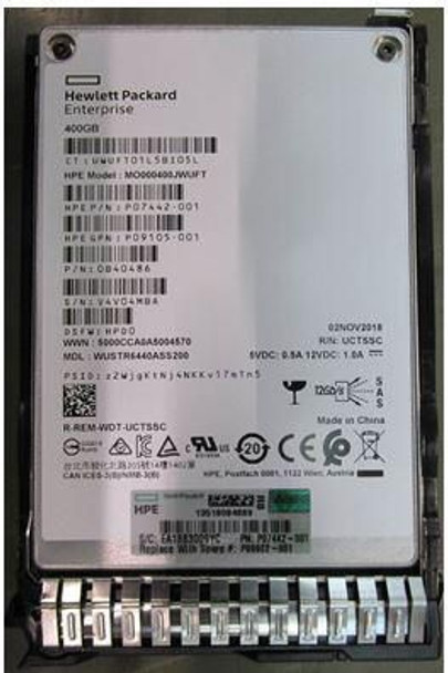 Hewlett Packard Enterprise P09922-001 SSD 400GB SFF SAS MU SC DS P09922-001