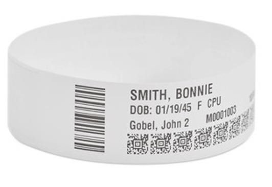 Zebra ZBAND2 Wristband 25 x 279mm MOQ4 ZBAND2