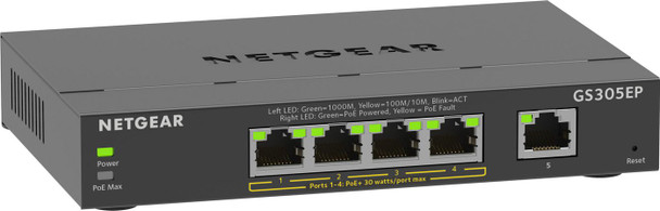 Netgear GS305EP-100PES 5PT GE Plus Switch W/POE+ GS305EP-100PES