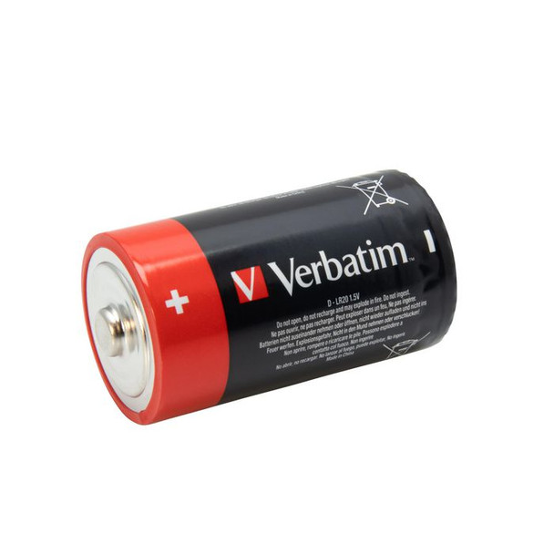 Verbatim 49923 ALKALINE BATTERY D 2 PACK 49923