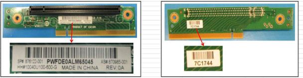 Hewlett Packard Enterprise 876122-001 PCA Riser Card x16 - 876122-001