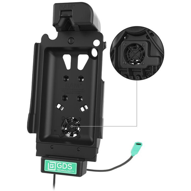 RAM Mounts RAM-GDS-DOCKF-SAM67CU GDS VEHICLE DOCK USBC W/ FAN RAM-GDS-DOCKF-SAM67CU