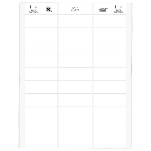 Brady LAT-21-773-1 LaserTab Laser Printable LAT-21-773-1