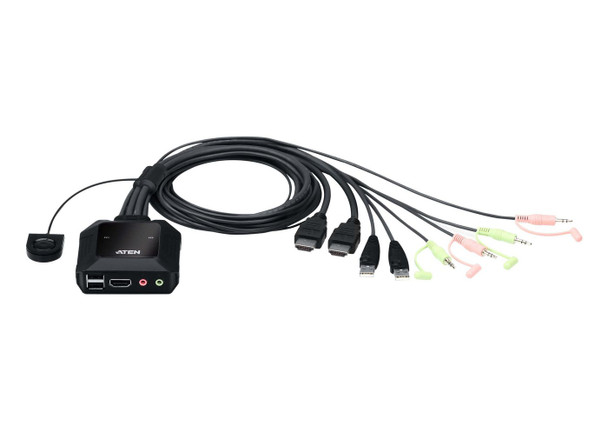 Aten CS22H-AT 2-Port USB 4K HDMI Cable KVM CS22H-AT