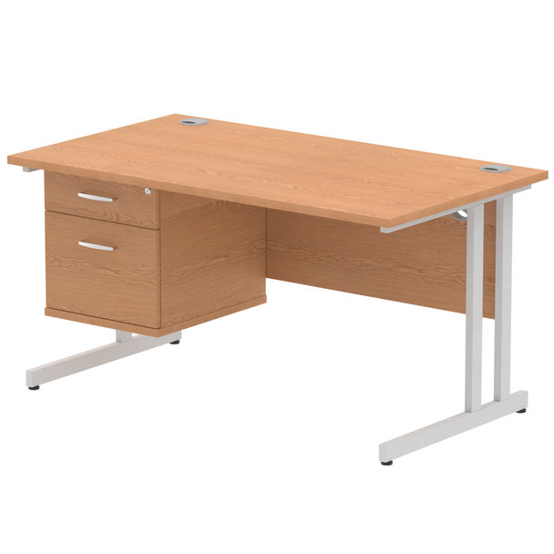 Dynamic Impulse W1400 X D800 X H730mm Straight Office Desk Cantilever Leg With 1 MI002658 Dynamic Impulse W1400 X D800 X H730mm Straight Office Desk Cantilever Leg With 1 MI002658