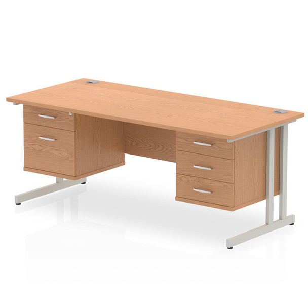Dynamic Impulse W1600 X D800 X H730mm Straight Office Desk Cantilever Leg With 1 MI002691 Dynamic Impulse W1600 X D800 X H730mm Straight Office Desk Cantilever Leg With 1 MI002691