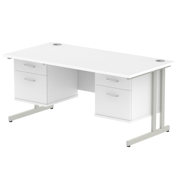 Dynamic Impulse W1600 X D800 X H730mm Straight Office Desk Cantilever Leg With 2 MI002223 Dynamic Impulse W1600 X D800 X H730mm Straight Office Desk Cantilever Leg With 2 MI002223