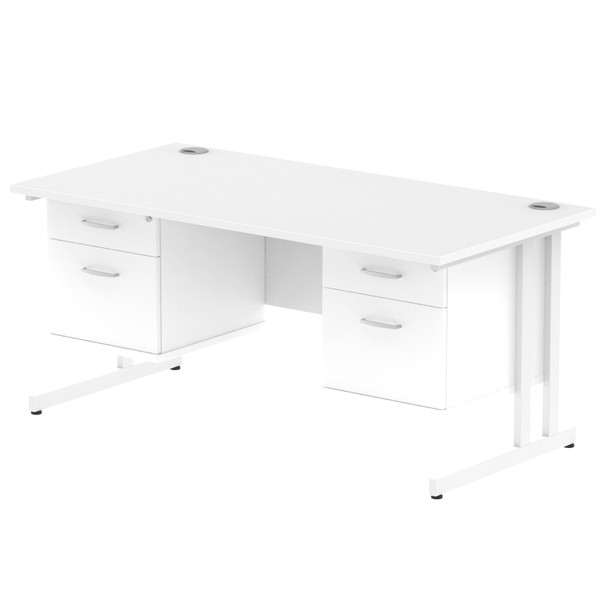 Dynamic Impulse W1600 X D800 X H730mm Straight Office Desk Cantilever Leg With 2 MI002227 Dynamic Impulse W1600 X D800 X H730mm Straight Office Desk Cantilever Leg With 2 MI002227