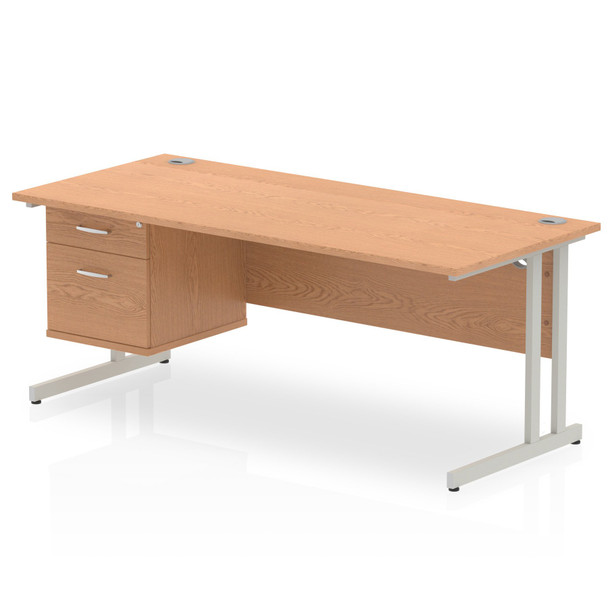 Dynamic Impulse W1800 X D800 X H730mm Straight Office Desk Cantilever Leg With 1 MI002660 Dynamic Impulse W1800 X D800 X H730mm Straight Office Desk Cantilever Leg With 1 MI002660