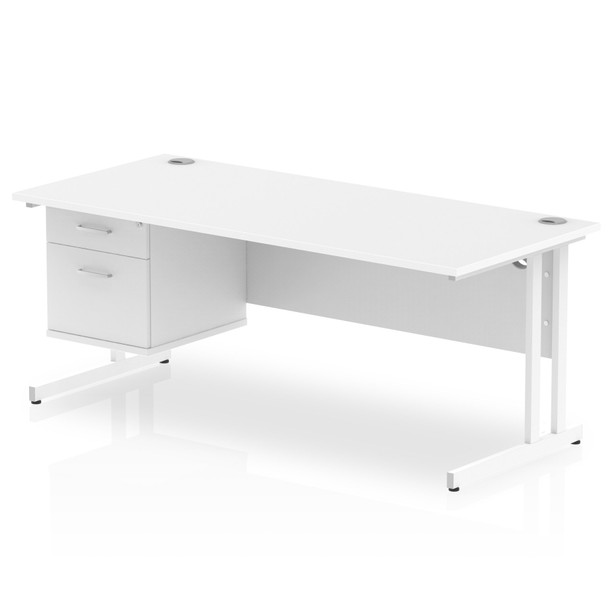 Dynamic Impulse W1800 X D800 X H730mm Straight Office Desk Cantilever Leg With 1 MI002212 Dynamic Impulse W1800 X D800 X H730mm Straight Office Desk Cantilever Leg With 1 MI002212