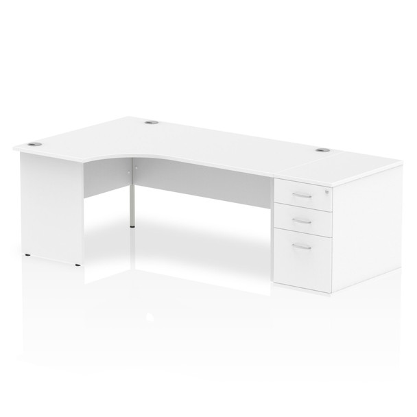 Dynamic Impulse 1800Mm Left Crescent Desk White Top Panel End Leg Workstation 80 I000614 Dynamic Impulse 1800Mm Left Crescent Desk White Top Panel End Leg Workstation 80 I000614