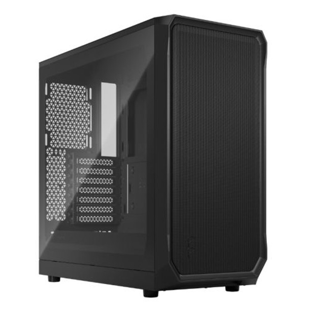 Fractal Design Focus 2 Black Tg Gaming Case W/ Clear Glass Window Atx 2 Fans Mes FD-C-FOC2A-01