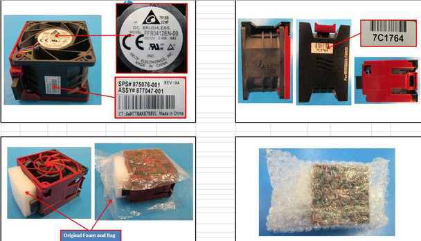 Hewlett Packard Enterprise 875076-001-RFB FAN MODULE HIGH PERforMANCE 875076-001-RFB