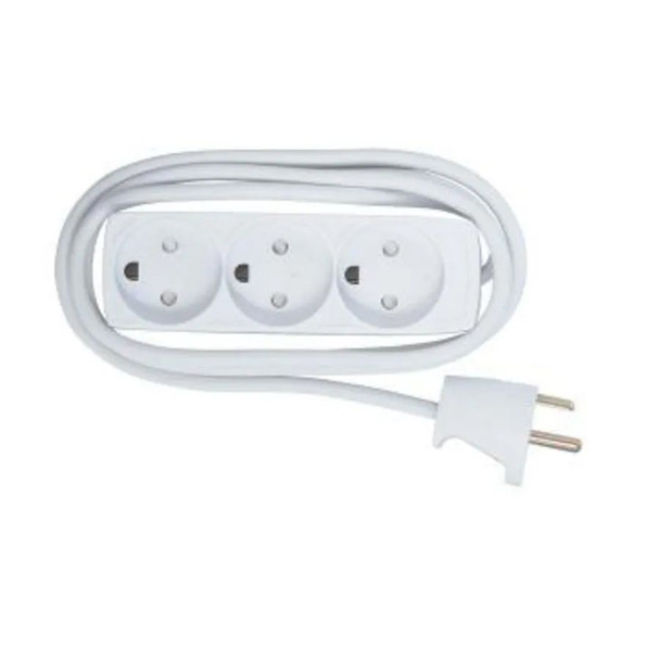 MicroConnect GRU035WDK 3-way Danish Power Strip 5m GRU035WDK