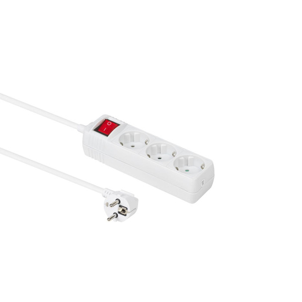 MicroConnect GRU0033WS 3-way Scho Socket 3M White GRU0033WS