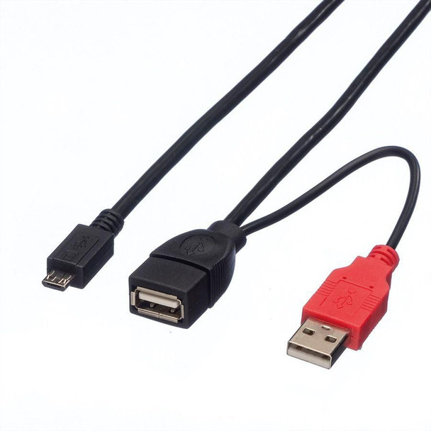 Roline 19.08.1009 USB2.0 Y Cable. 2x type A M/F 19.08.1009