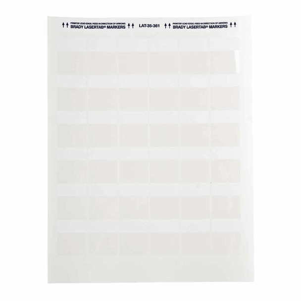 Brady LAT-35-361-2.5 LaserTab Laser Printable LAT-35-361-2.5