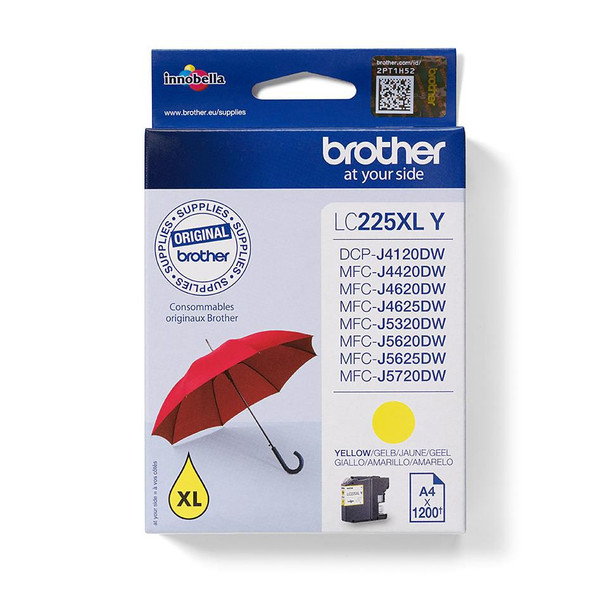 Brother LC225XLY Yellow Ink cartridge XL LC225XLY