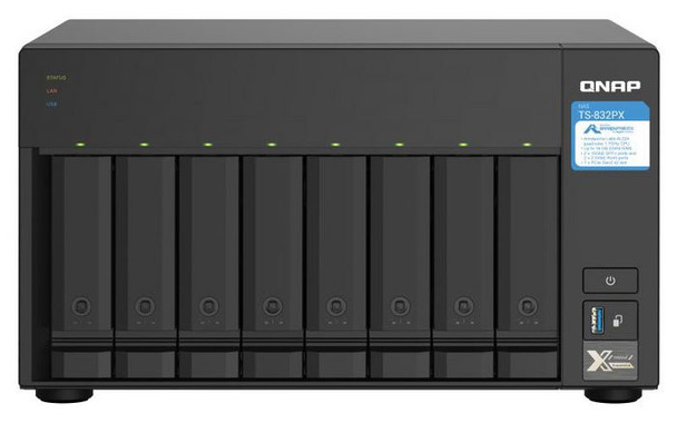 QNAP TS-832PX-4G 8-Bay NAS. AL324 64-bit TS-832PX-4G