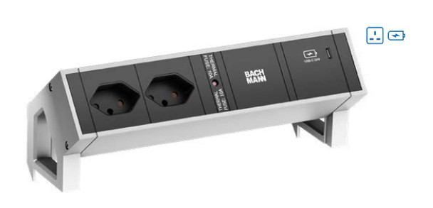 Bachmann 902.915 DESK2 2x 45� 1xUSB C 60W 902.915