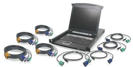 IOGEAR GCL1808KIT 8-Port 17" LCD Combo KVM GCL1808KIT