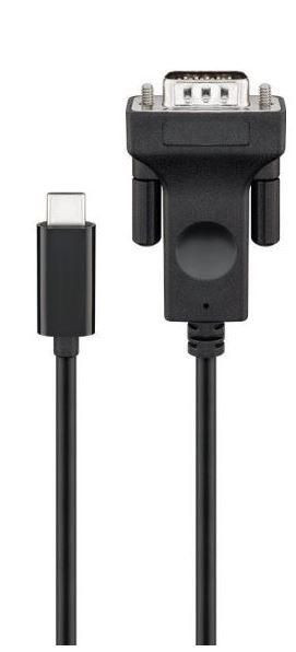 MicroConnect USB3.1CVGA1.8 USB - C to VGA 1.8m. Black USB3.1CVGA1.8