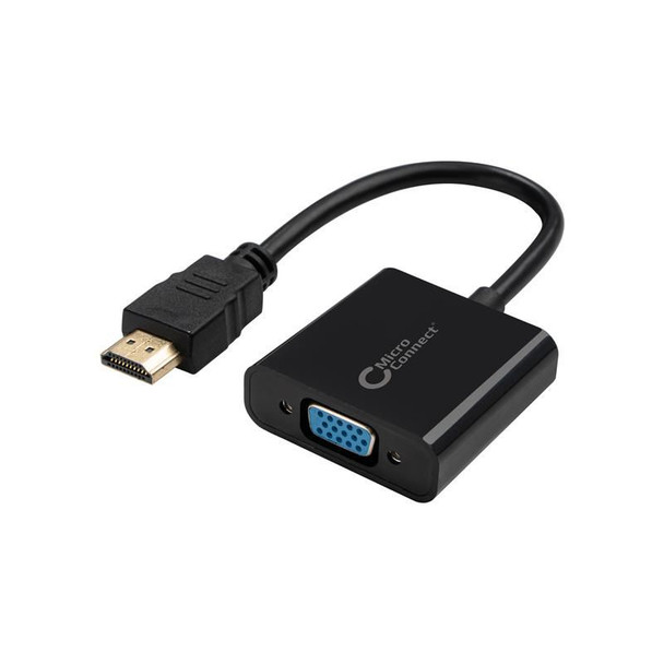 MicroConnect W125664577 Adapter HDMI - VGA M/F. Black HDMVGA1B