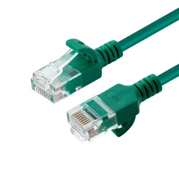 MicroConnect W125628013 U/UTP CAT6A Slim 0.5M Green V-UTP6A005G-SLIM