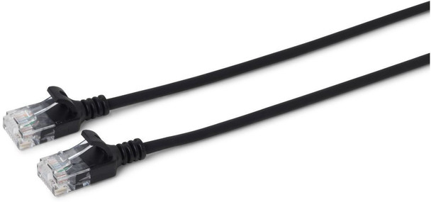 MicroConnect W125628044 U/UTP CAT6A Slim 3M Black V-UTP6A03S-SLIM