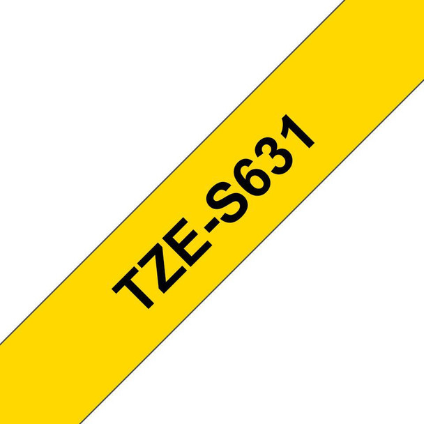 Brother TZES631 Tape Black on Yellow 12mm TZES631