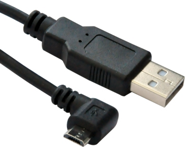 MicroConnect USBABMICRO3ANG Micro USB Cable. Black. 3m USBABMICRO3ANG