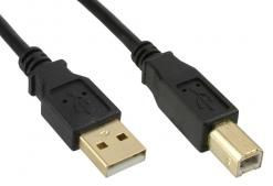 MicroConnect USBAB3G USB2.0 A-B 3m M-M Goldplated USBAB3G