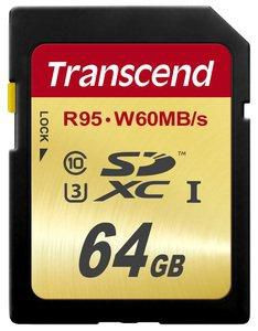 Transcend TS64GSDU3 SDXC UHS-I U3 64GB TS64GSDU3