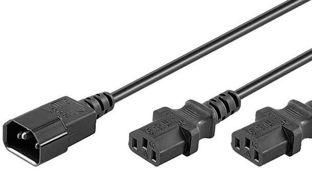 MicroConnect PE061306 Power Cord C13x2 - C14 0.6m PE061306