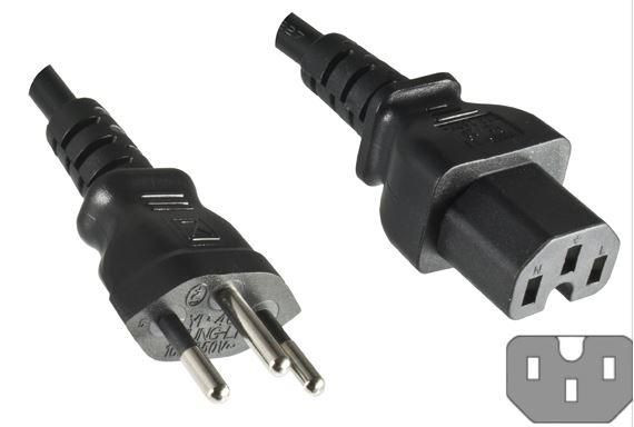 MicroConnect PE160518 Power Cord Swiss - C15 1.8m PE160518