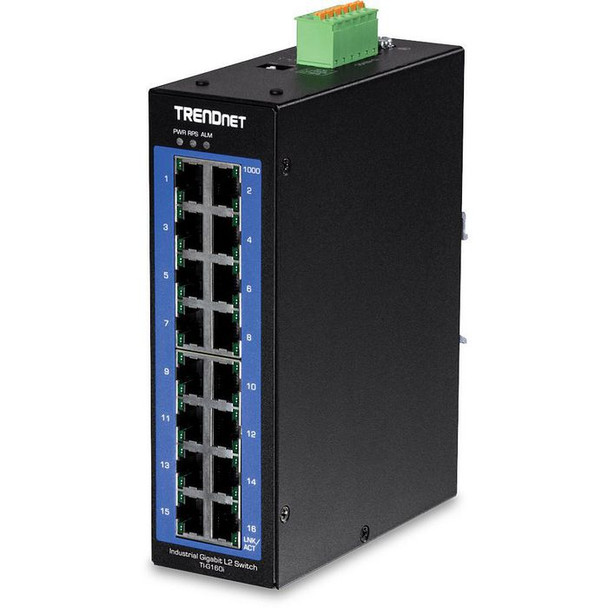 TrendNET TI-G160I 16-Port Industrial Gigabit L2 TI-G160I